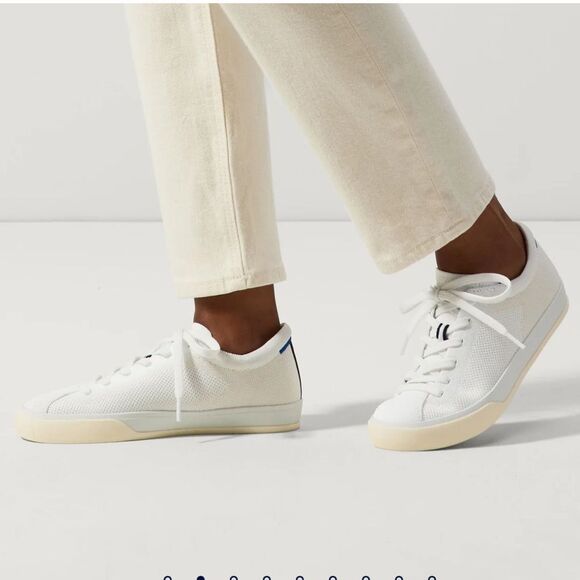 Rothy’s The Lace Up Sneaker in Bright White Size 8.5 - Picture 3 of 16